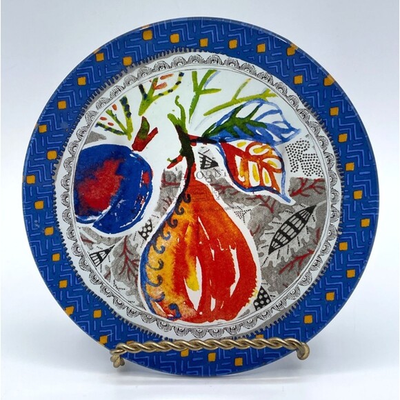 Fragonard Parfumeur Rose Ambre Glass Soap Dish Plate 5” - Picture 3 of 9